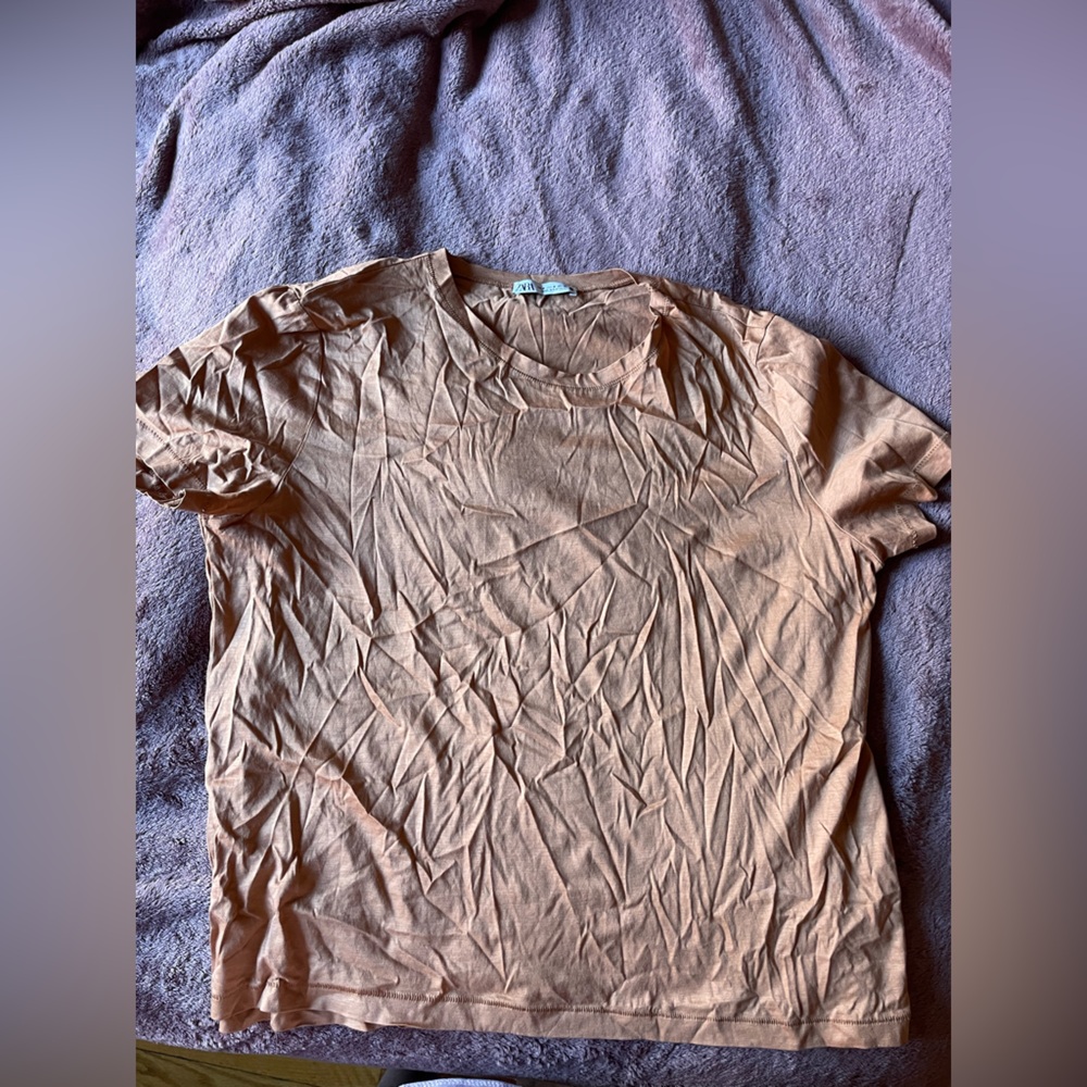 Zara Women's Short Sleeve Tee - Light Brown